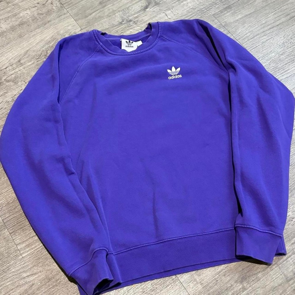 Adidas Originals Purple Crewneck Sweatshirt - Picture 2 of 4